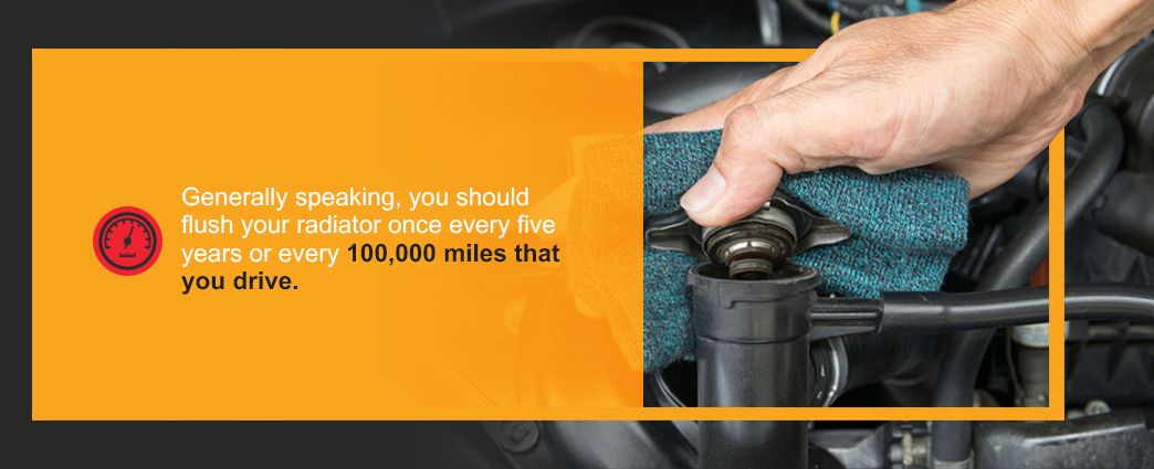 flush radiator every 100,000 miles