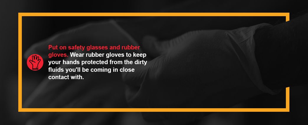 safety for flushing radiator