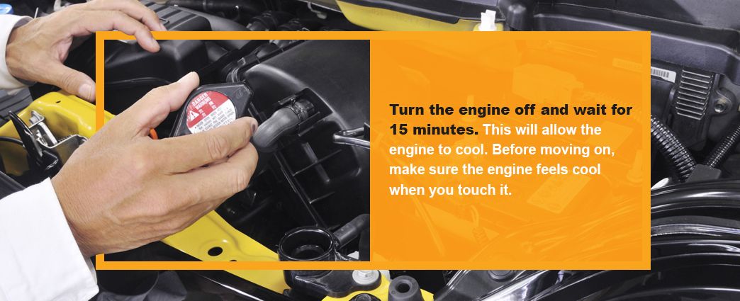 let engine cool before flushing radiator