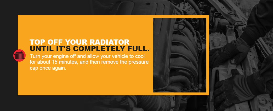 top of your radiator